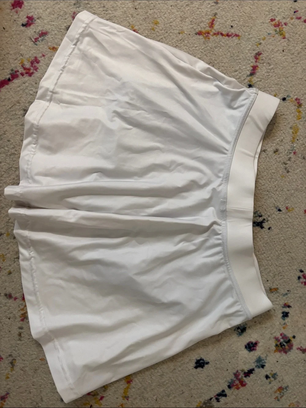 Varsity White Athletic Skort with Logo